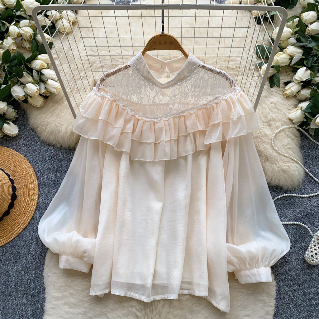 Off-Shoulder Lace Blouse - Romantic and Light