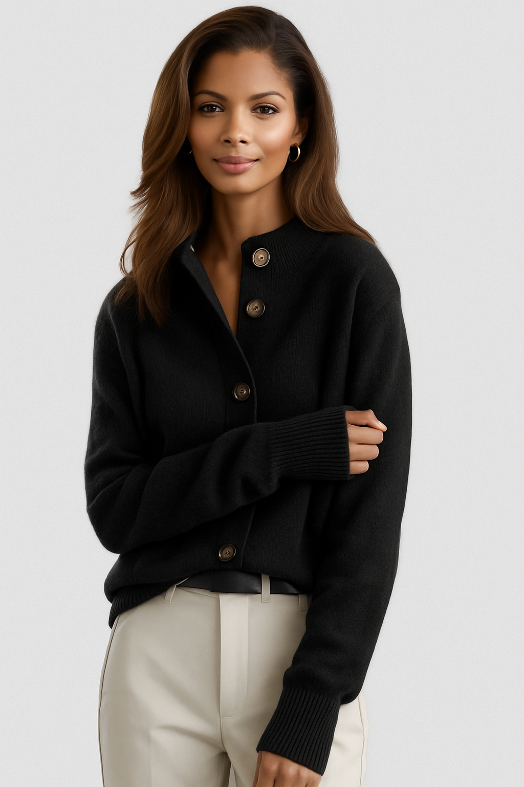 Button Cardigan - Soft and Easy to Wear