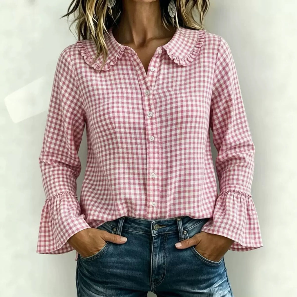 Women’s Casual Vintage Plaid Shirt – Loose-Fit Relaxed Everyday Style