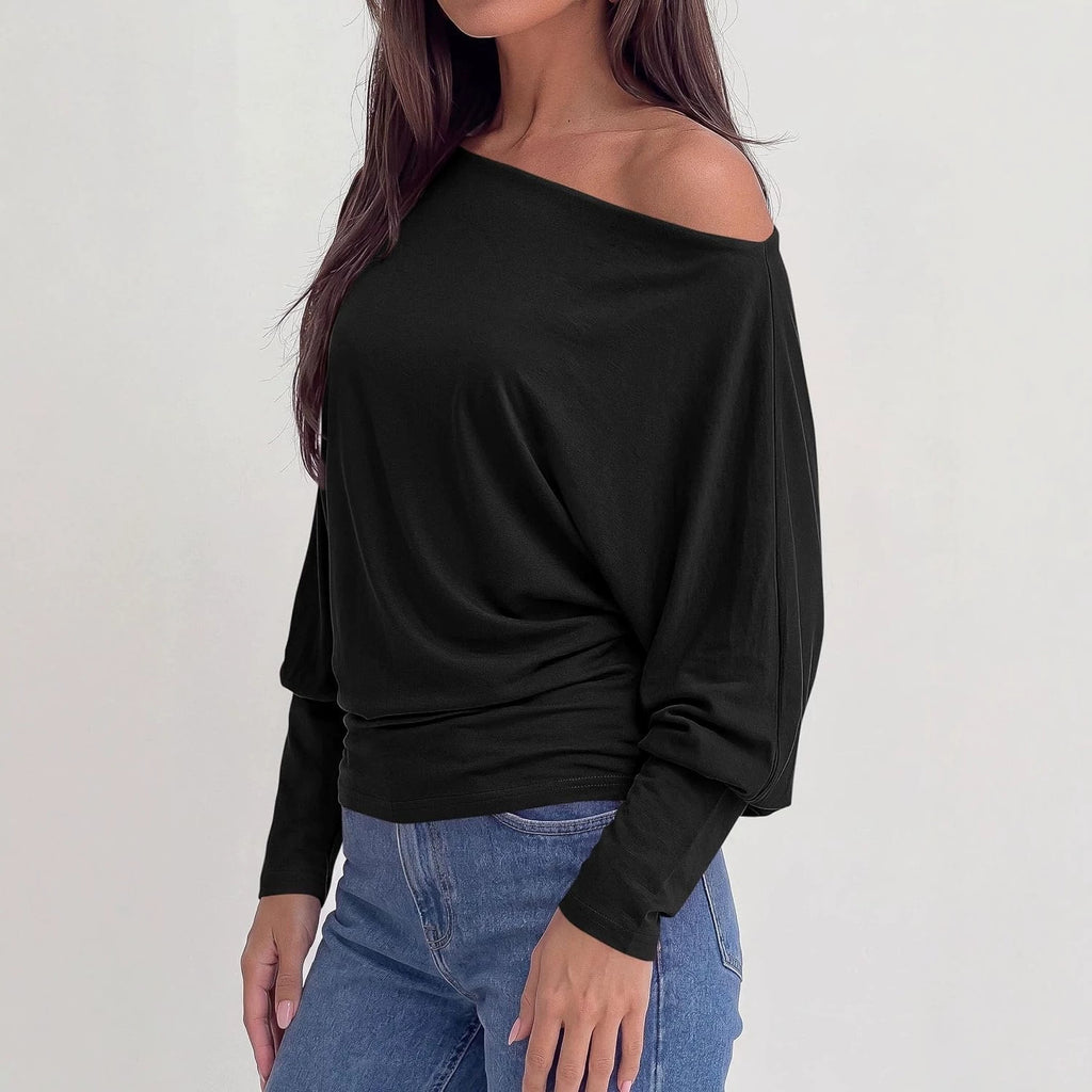 Batwing-Sleeve Base Layer Top - Versatile and Soft