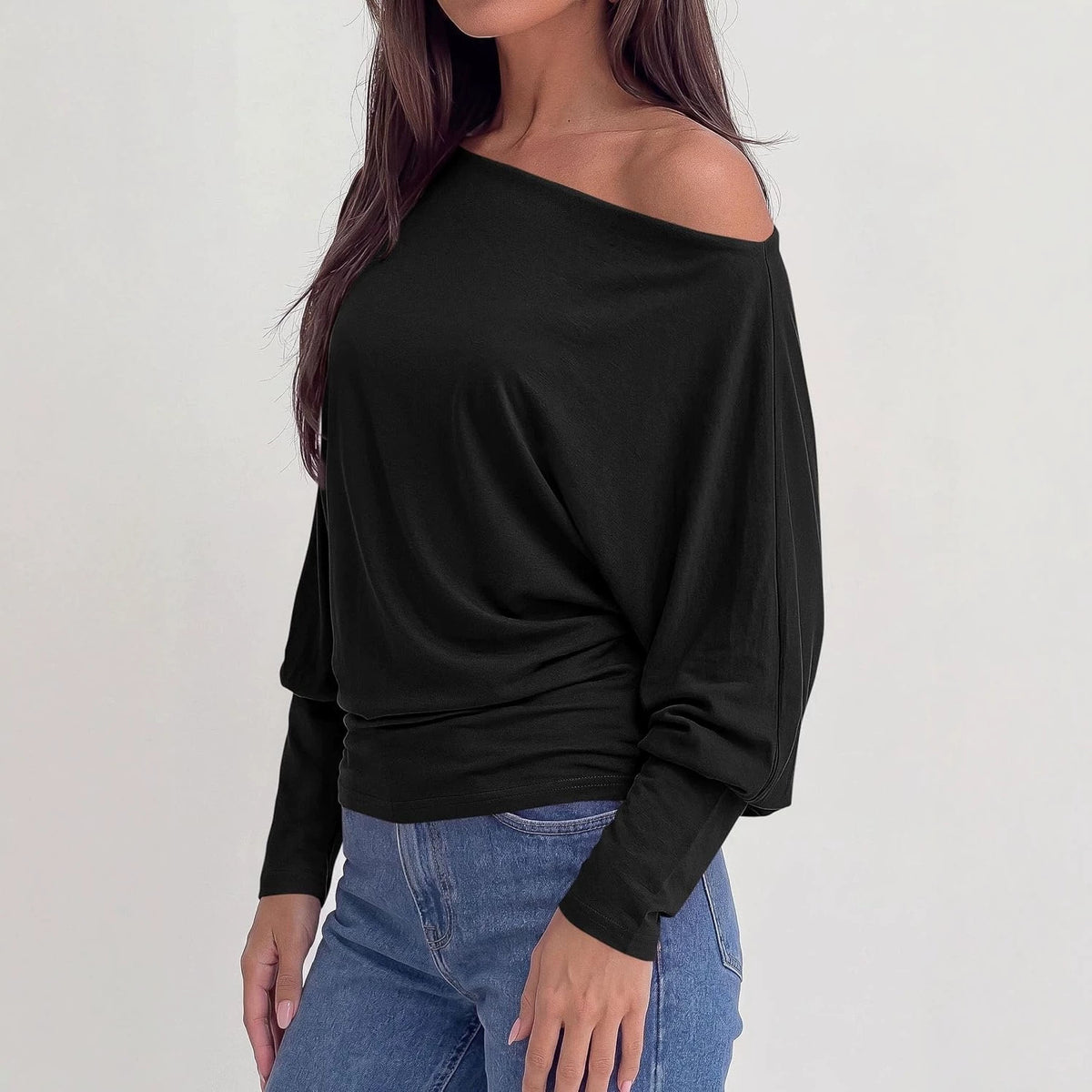 Batwing-Sleeve Base Layer Top - Versatile and Soft