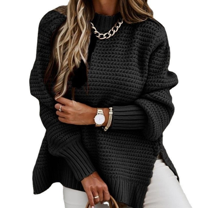 Women's Knitted Pullover - Long-Sleeve Casual Autumn Style