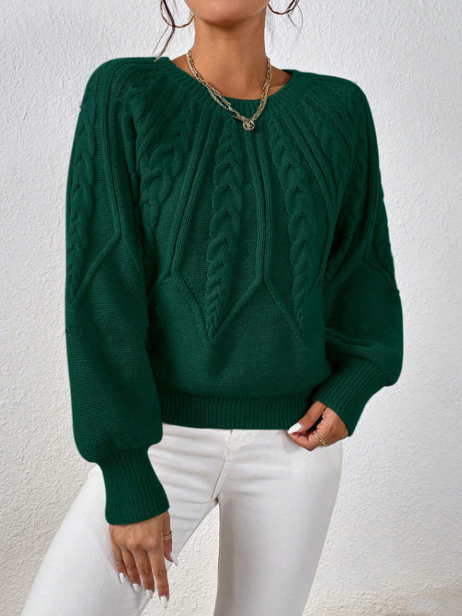 Women’s Cable-Knit Crewneck Sweater - Soft and Versatile