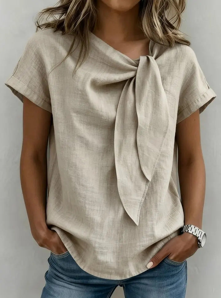 Women's Short Sleeve Cotton-Blend T-Shirt – Lightweight Everyday Casual Style