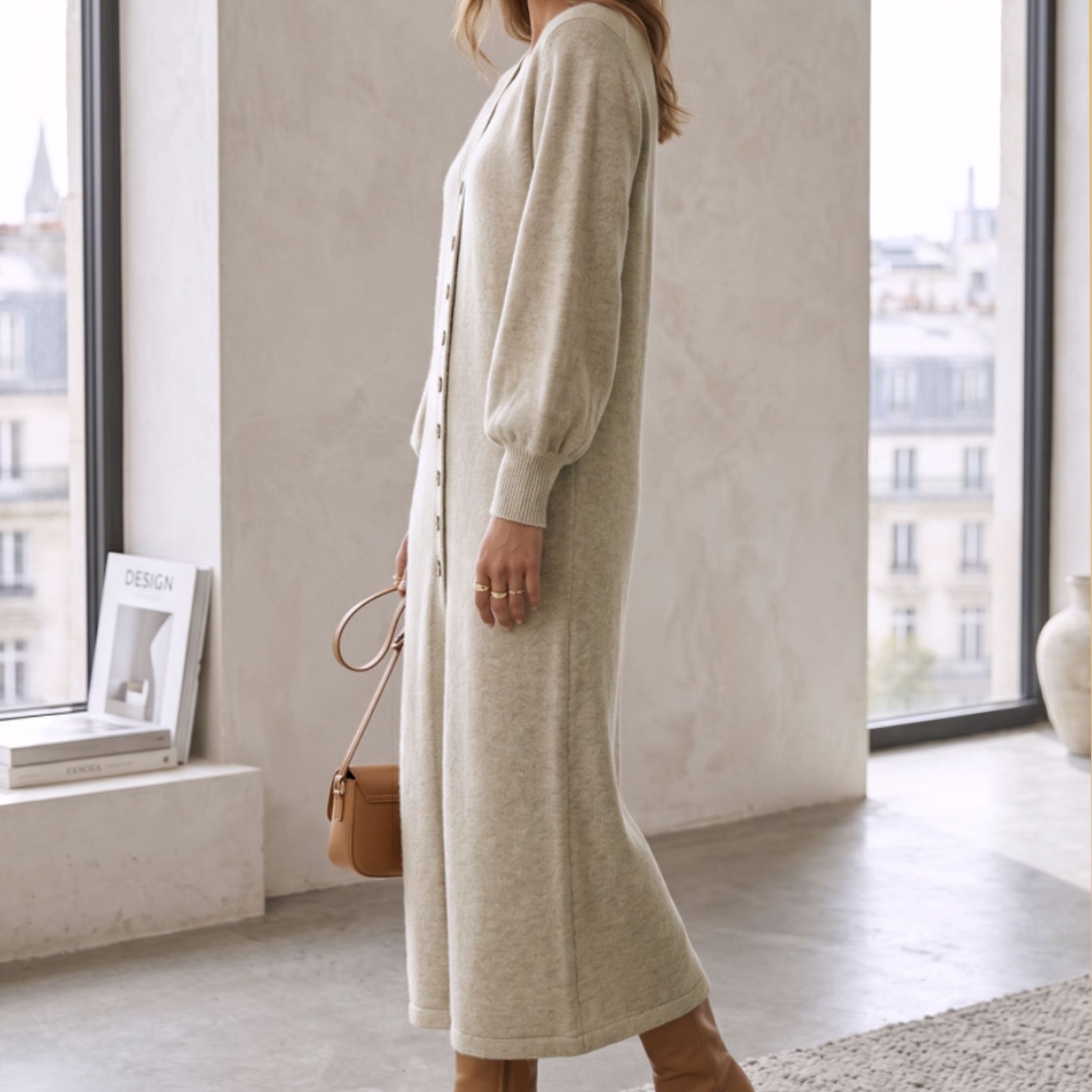 Women’s Knitted Cardigan  – Stylish Cozy Elegant Everyday Wear