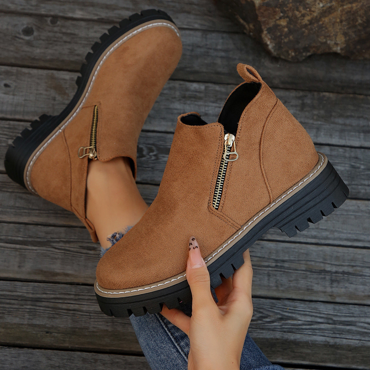 Women's Ankle Boots - Comfortable Everyday Cold Weather Footwear