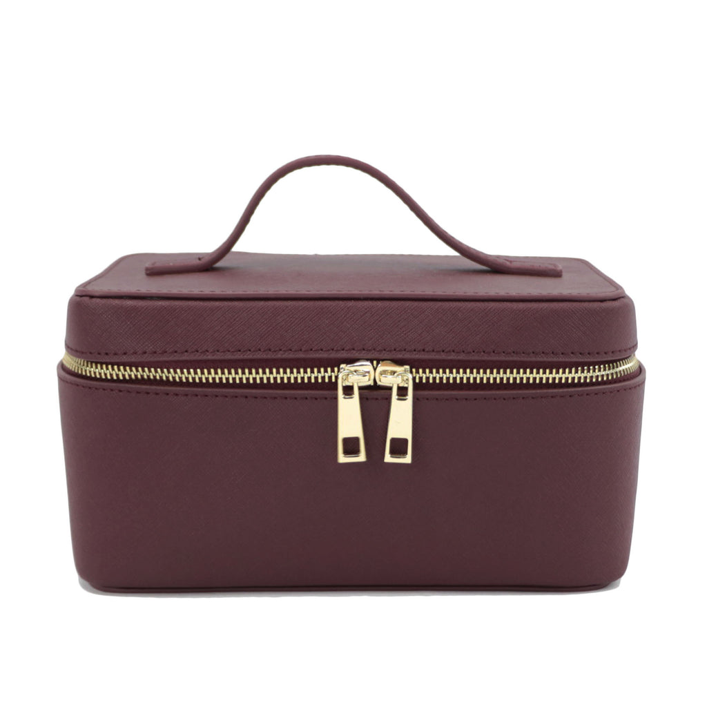 Split Leather Travel Toiletry Bag – Genuine Leather Portable Toiletry Bag