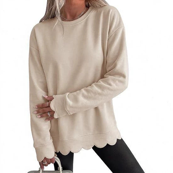 Round-Neck Pullover Sweatshirt - Casual and Soft