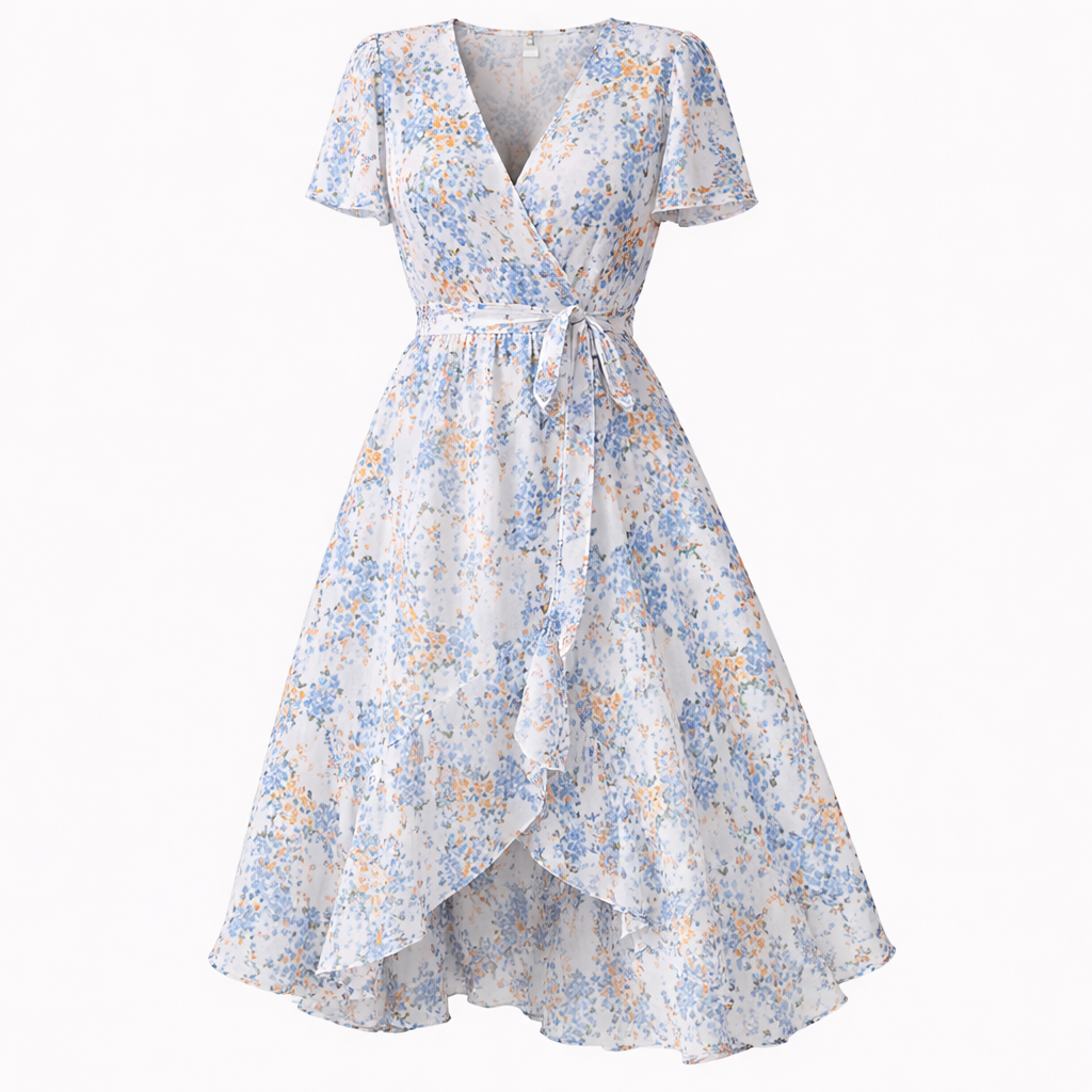Women's Floral Midi Dress – Romantic Summer Occasion Dress