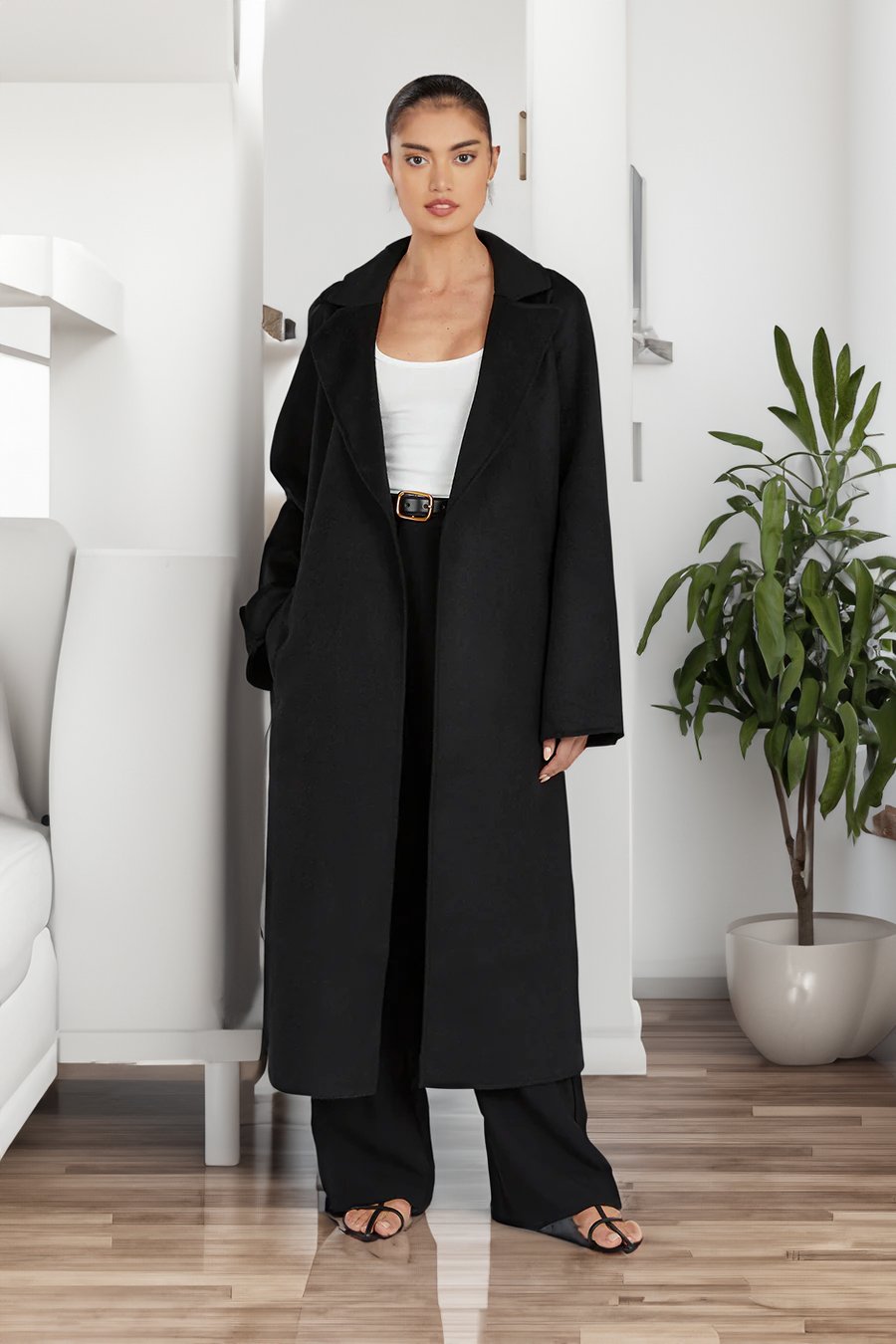 Women's Winter Collar Coat - Chic Warm Everyday Outerwear