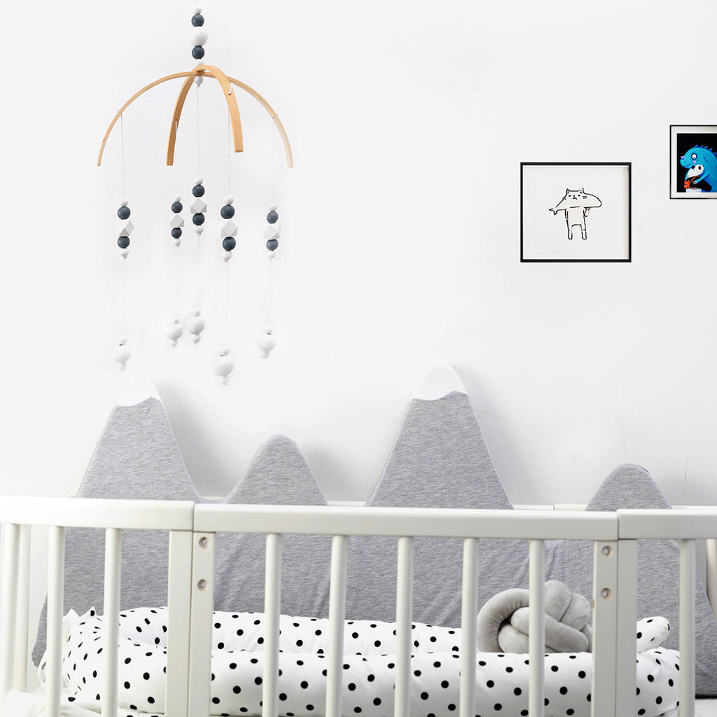 Nordic-style Wooden Bead Bed Bell – Children's Room Decoration