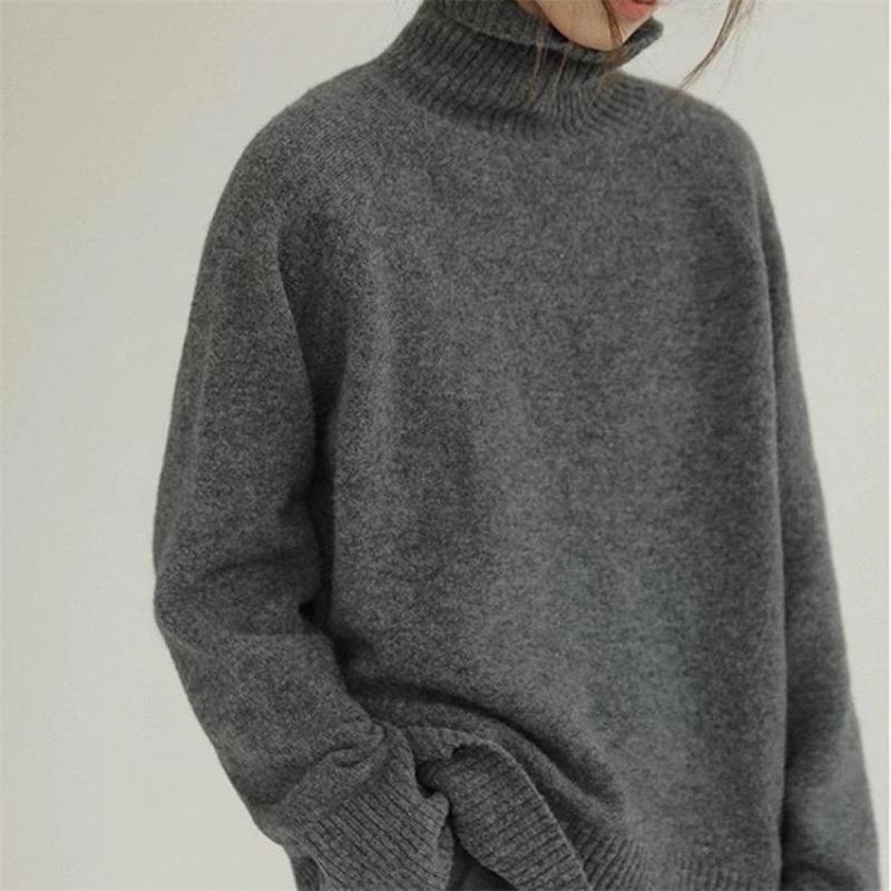 Women's Comfortable Turtleneck Sweater – Elegant Loose Fit