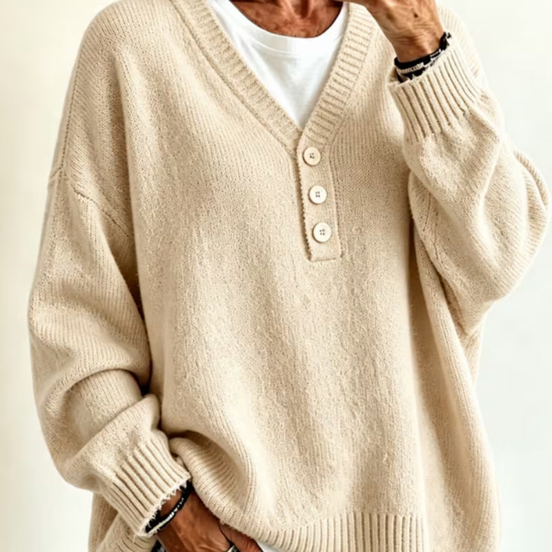 Women’s Solid Color Casual Sweater – Soft Cozy Everyday Style