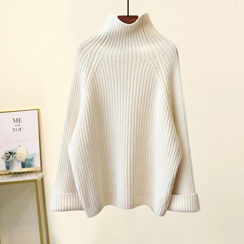 Women’s Cozy Winter Knit Set – Long-Sleeve Top & Warm Soft Pants