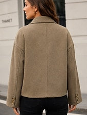 Short Button Peacoat - Classic and Comfortable