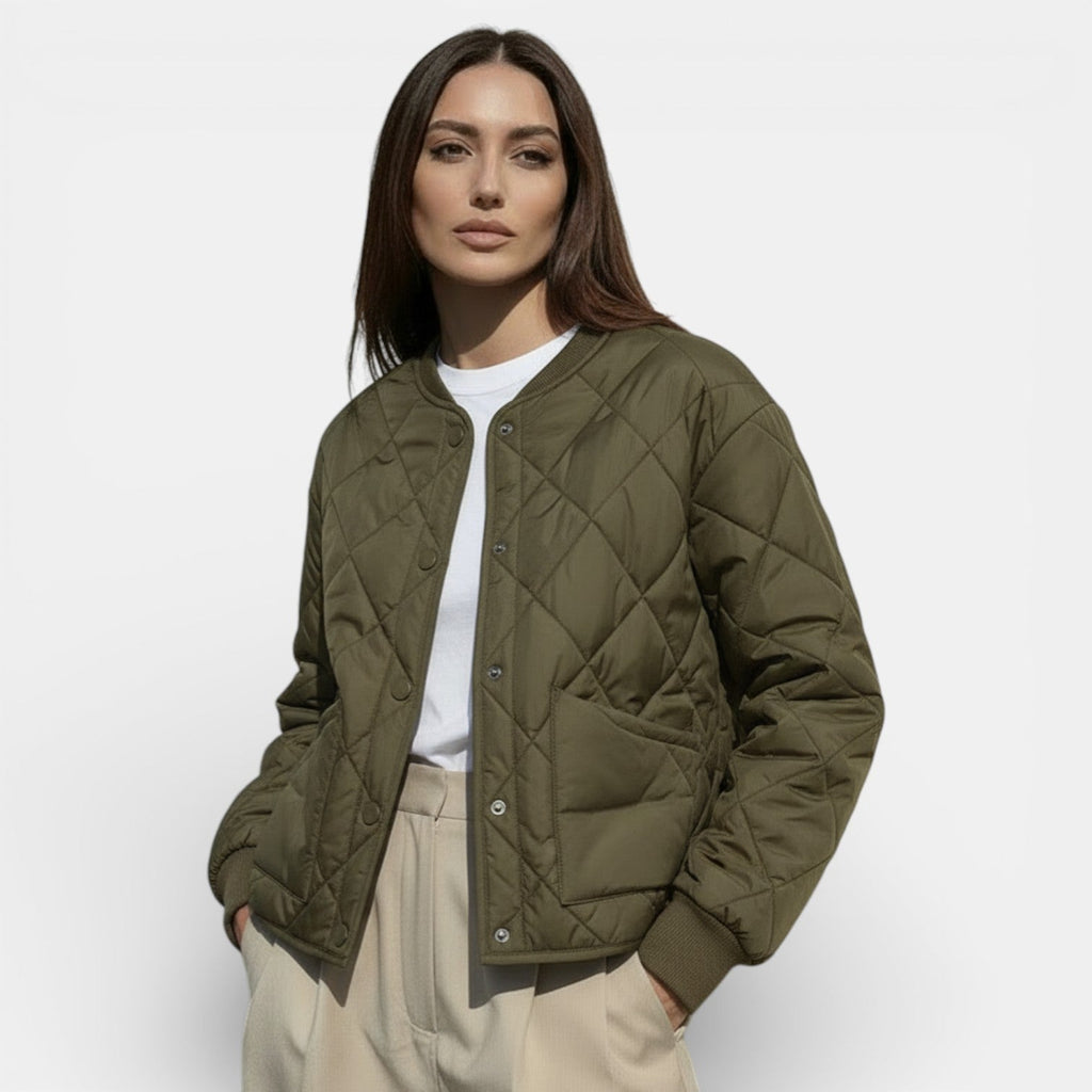Women's Lightweight Quilted Jacket - Casual Comfortable Transitional Layer