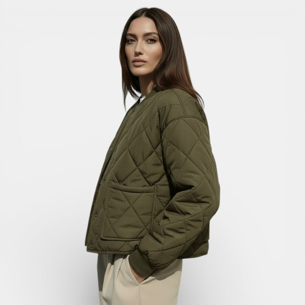 Women's Lightweight Quilted Jacket - Casual Comfortable Transitional Layer