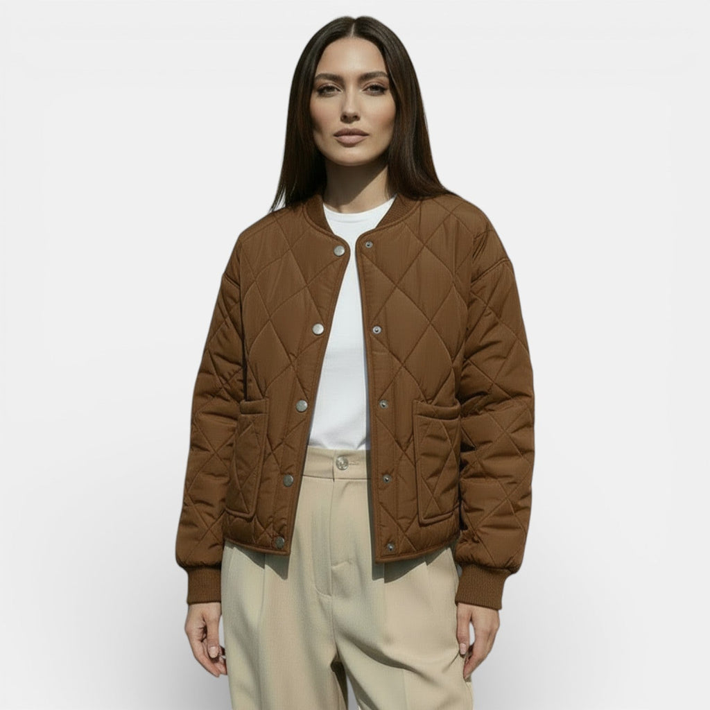 Women's Lightweight Quilted Jacket - Casual Comfortable Transitional Layer