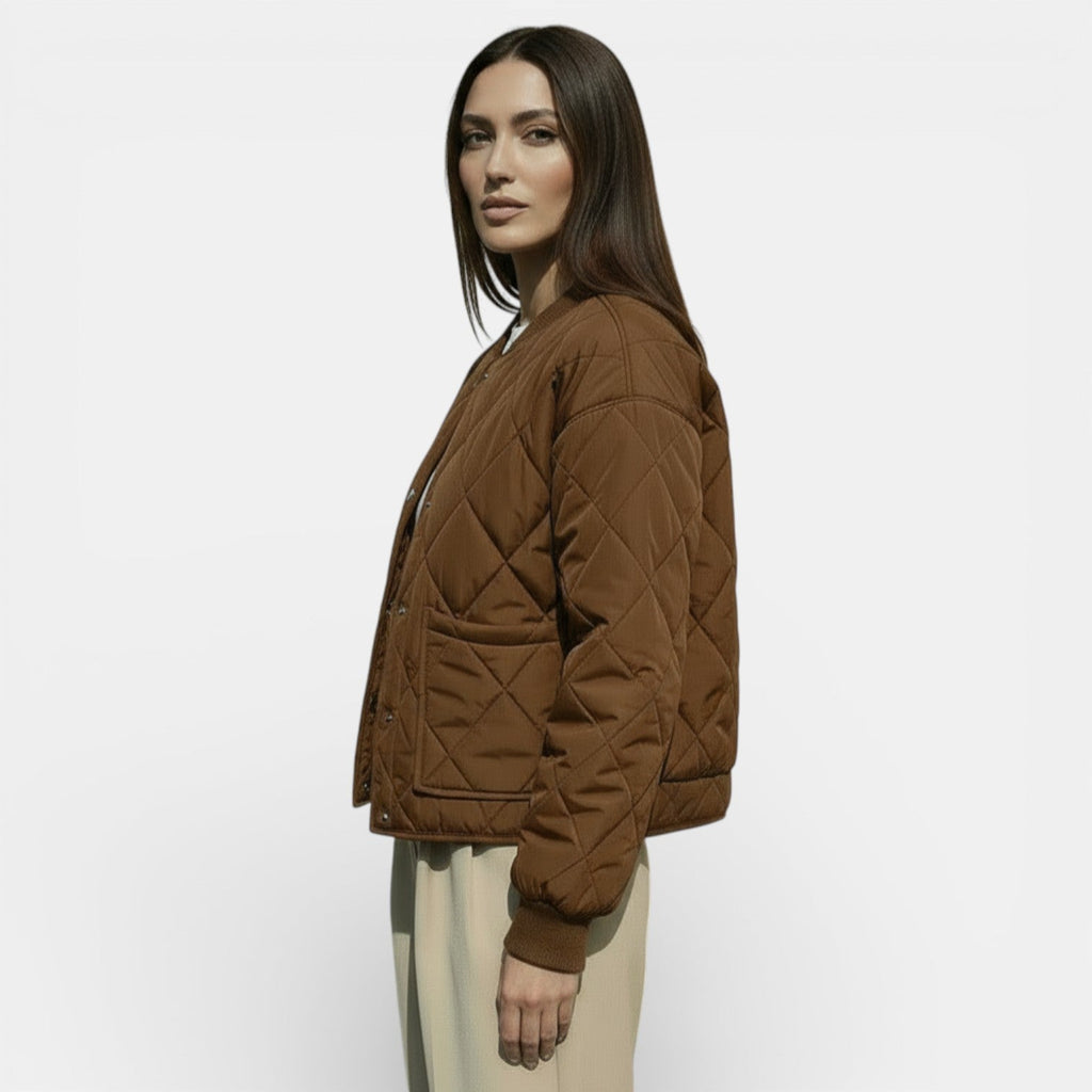 Women's Lightweight Quilted Jacket - Casual Comfortable Transitional Layer