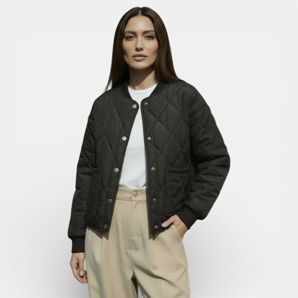 Women's Lightweight Quilted Jacket - Casual Comfortable Transitional Layer