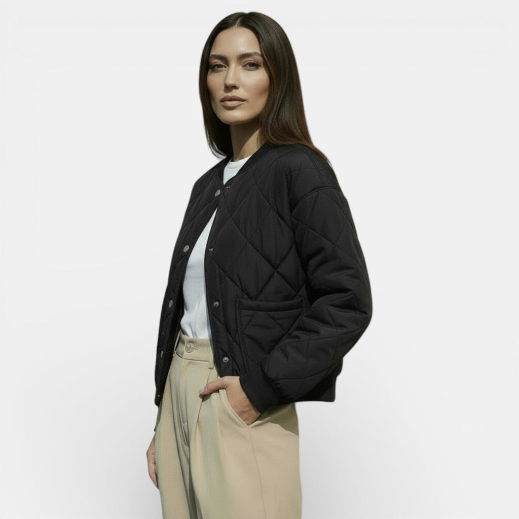 Women's Lightweight Quilted Jacket - Casual Comfortable Transitional Layer