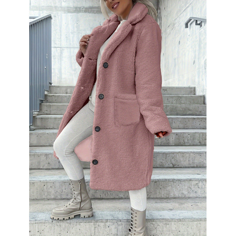 Women's Fluffy Lapel Jacket - Warm and Cozy
