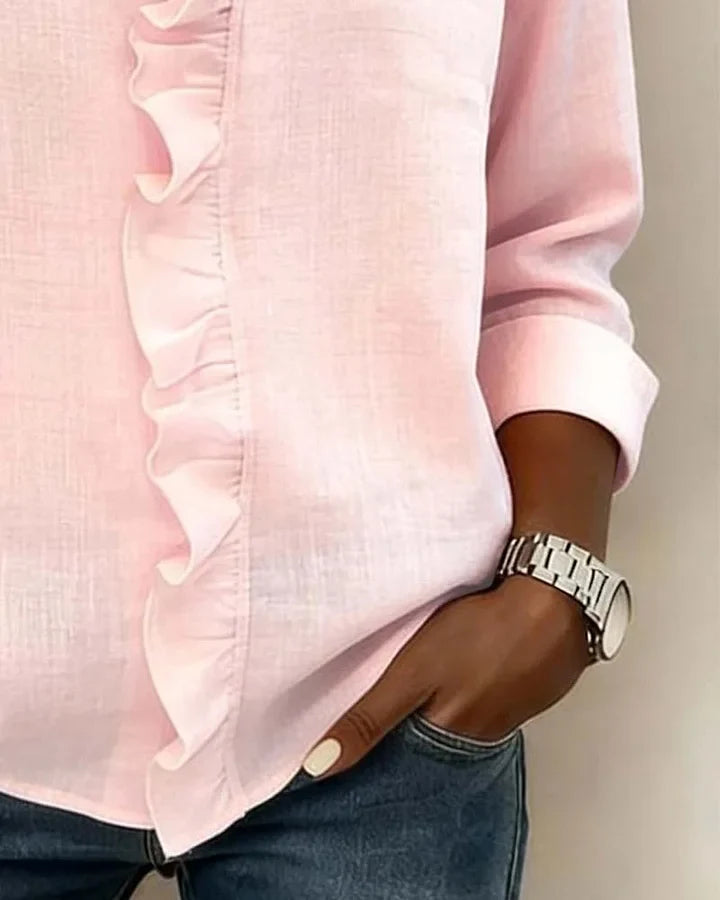 Women’s Lightweight V-Neck Blouse – Fluid Everyday Top