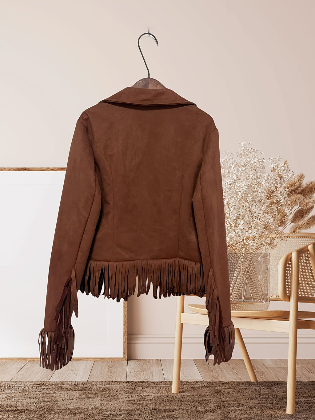 Women’s Fringe Western Jacket – Statement Casual Outerwear