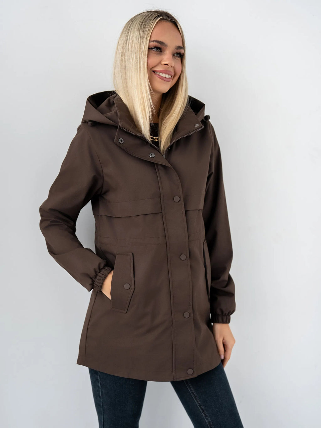Women's Hooded Casual Jacket - Lightweight Sporty Everyday Layer