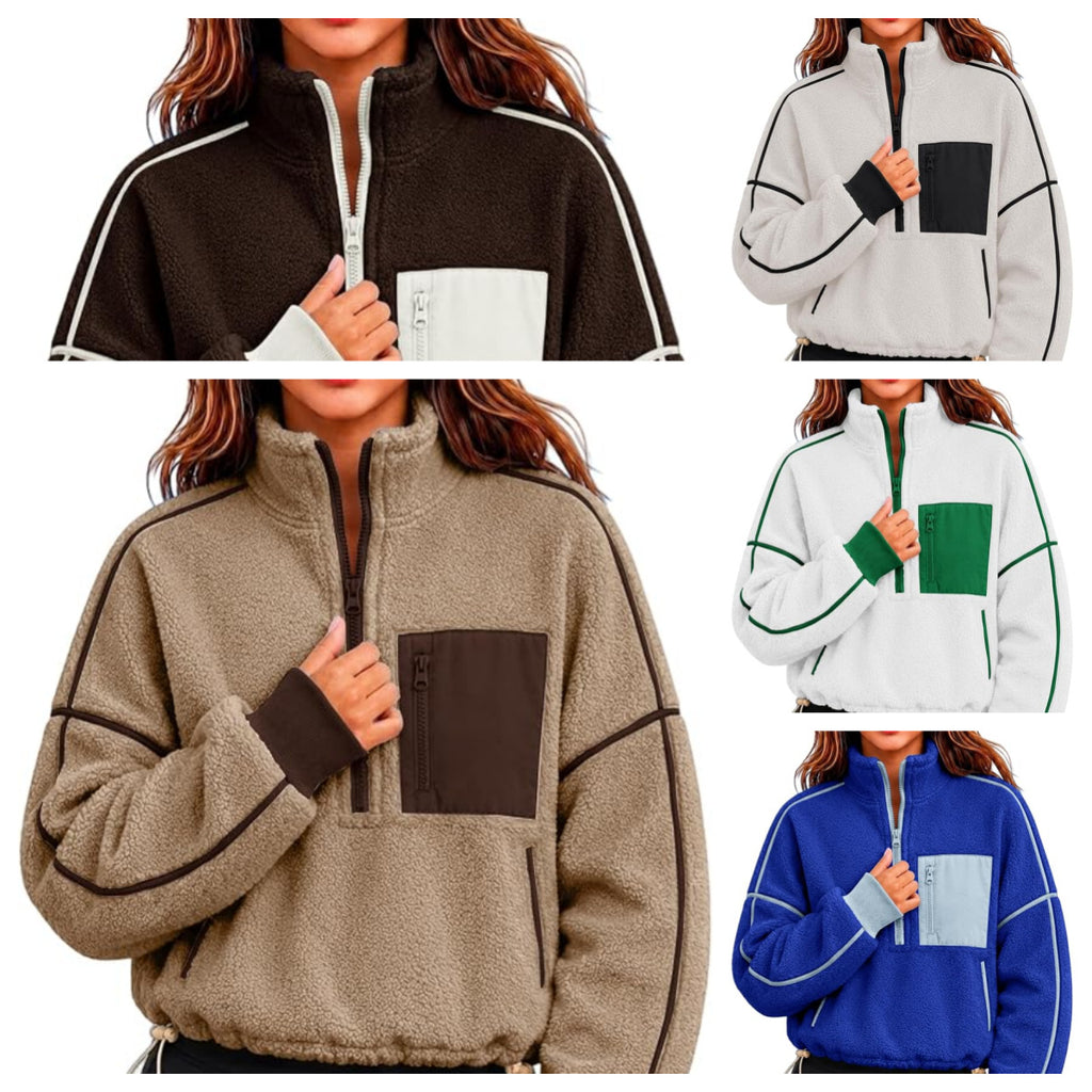 Cropped Drawstring Sweatshirt - Casual and Modern