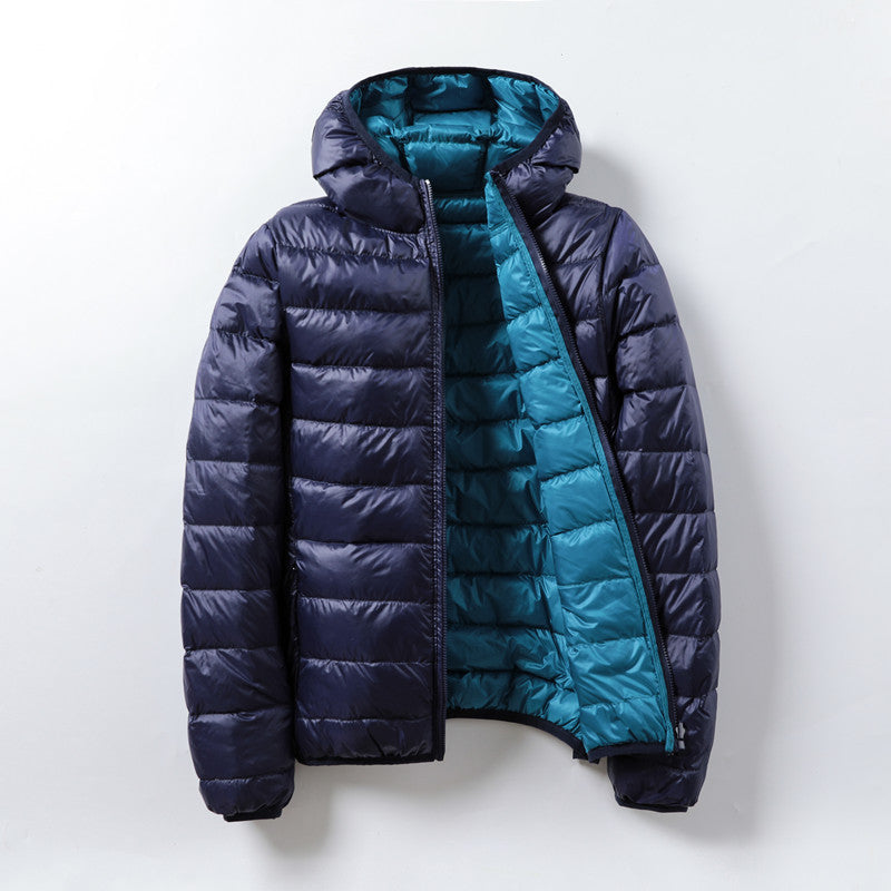 Lightweight Short Hooded Puffer Jacket - Warm and Practical