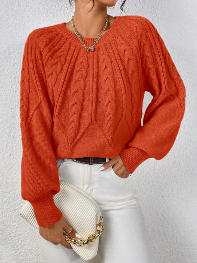 Women’s Cable-Knit Crewneck Sweater - Soft and Versatile