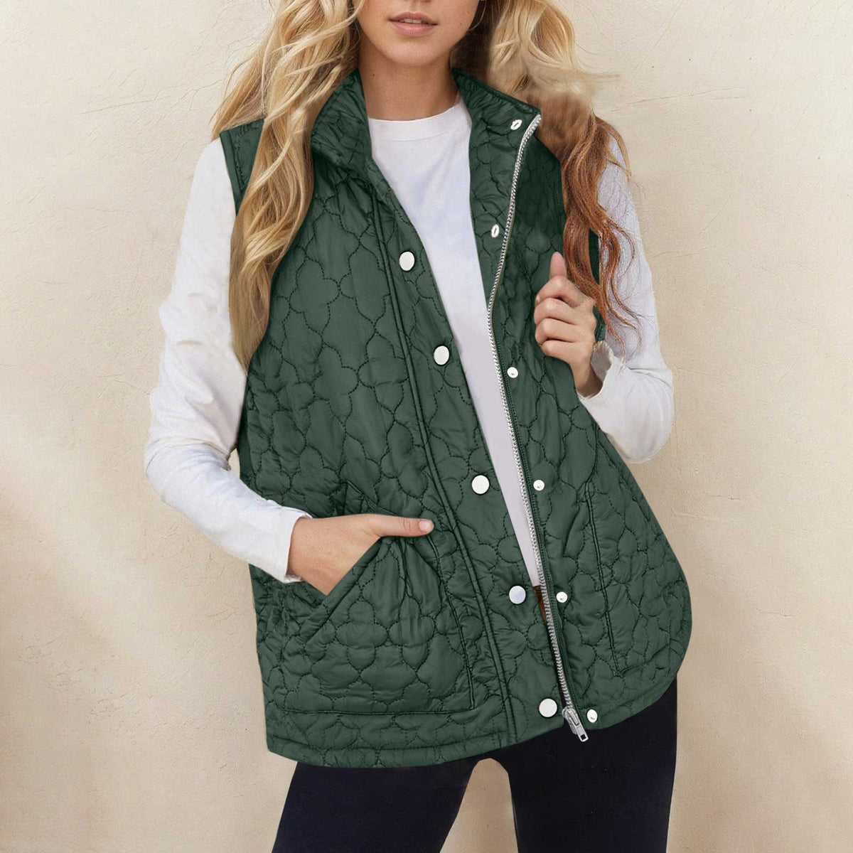 Women’s Quilted Sleeveless Vest – Warm Practical Outerwear