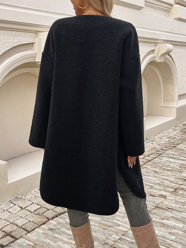 Women’s Soft Button Coat – Cozy Chic Outerwear