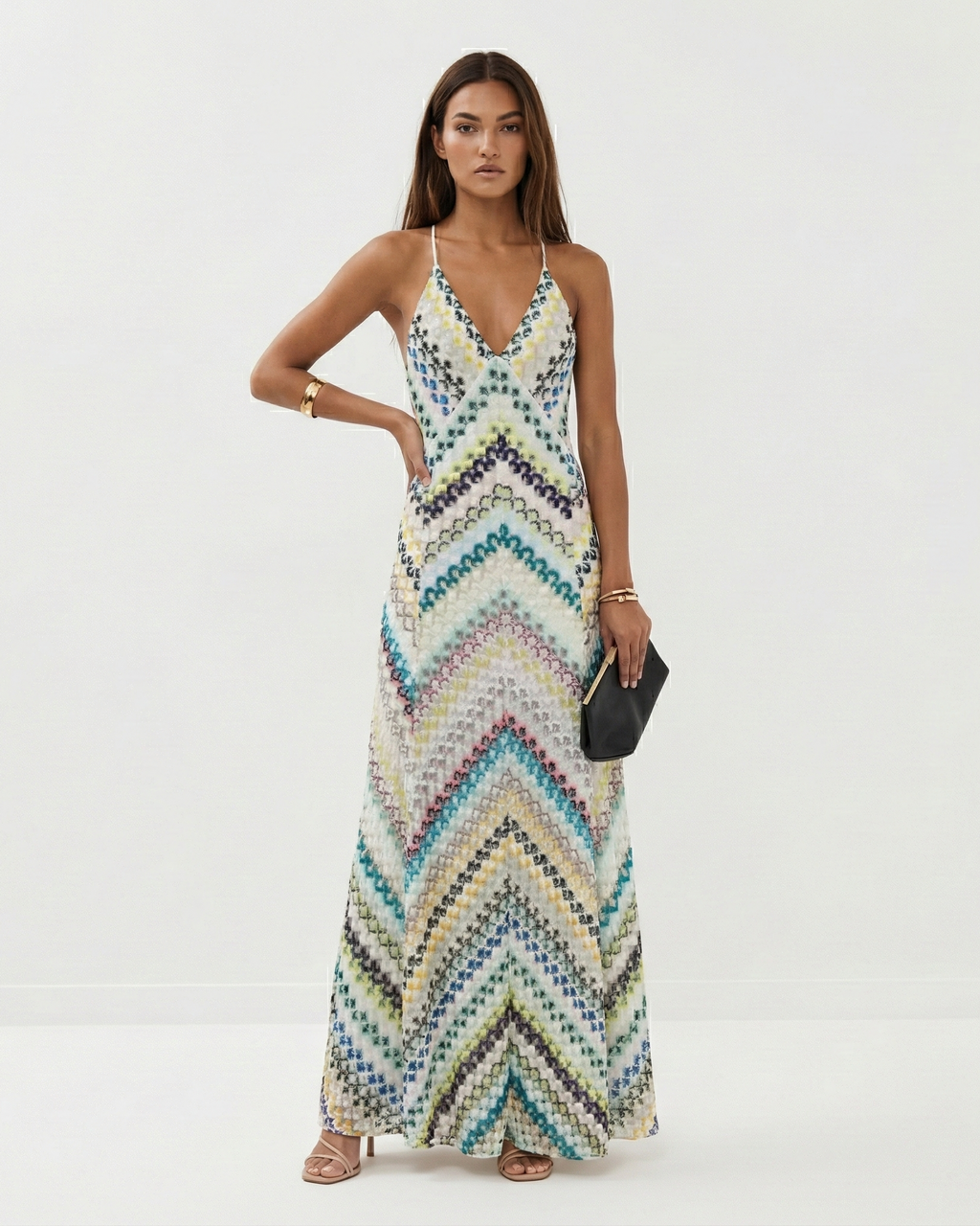 Women's Crochet Maxi Beach Cover-Up – Open-Back Resort Style