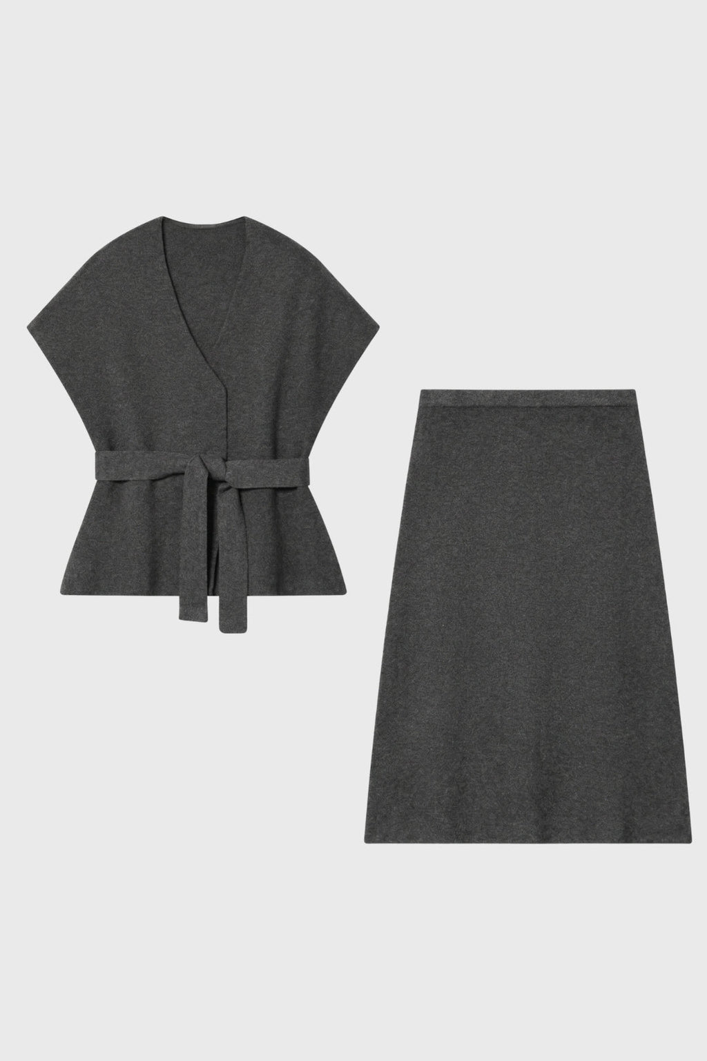 Cardigan and Midi Skirt Set - Chic and Semi-Formal