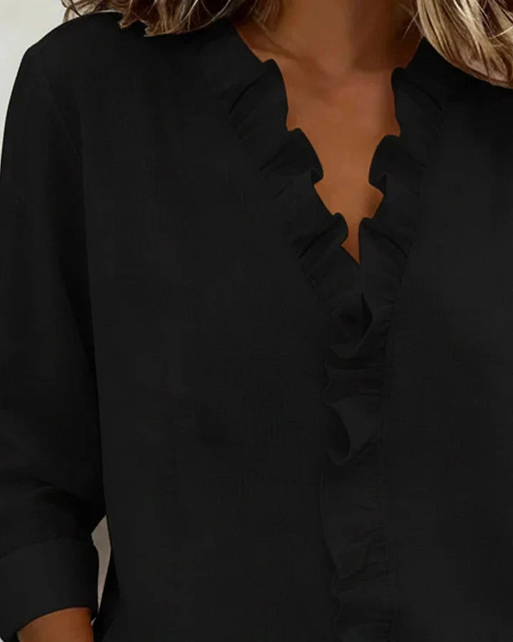 Women’s Lightweight V-Neck Blouse – Fluid Everyday Top