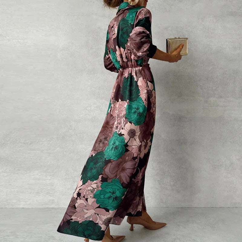 Women's Belted Maxi Dress – Elegant Sleeveless Occasion Dress
