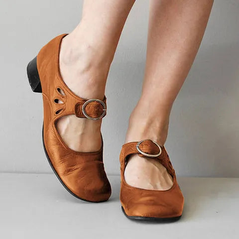 Women's Buckle Heels - French Inspired Dress Shoes