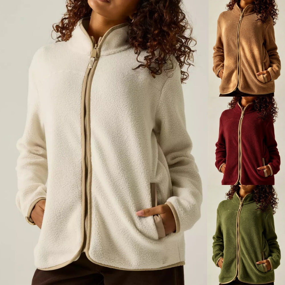Women’s Fleece Cardigan Coat – Warm Soft Layer