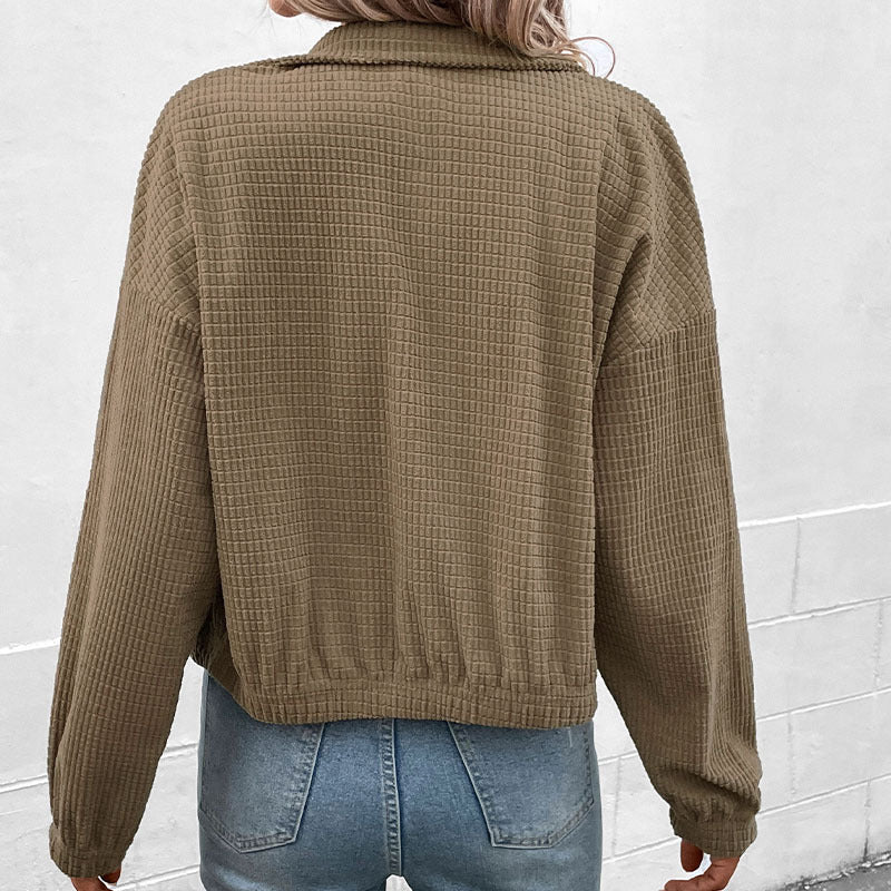 Women’s Brown Corduroy Jacket – Fashionable Casual Leisure Everyday Style