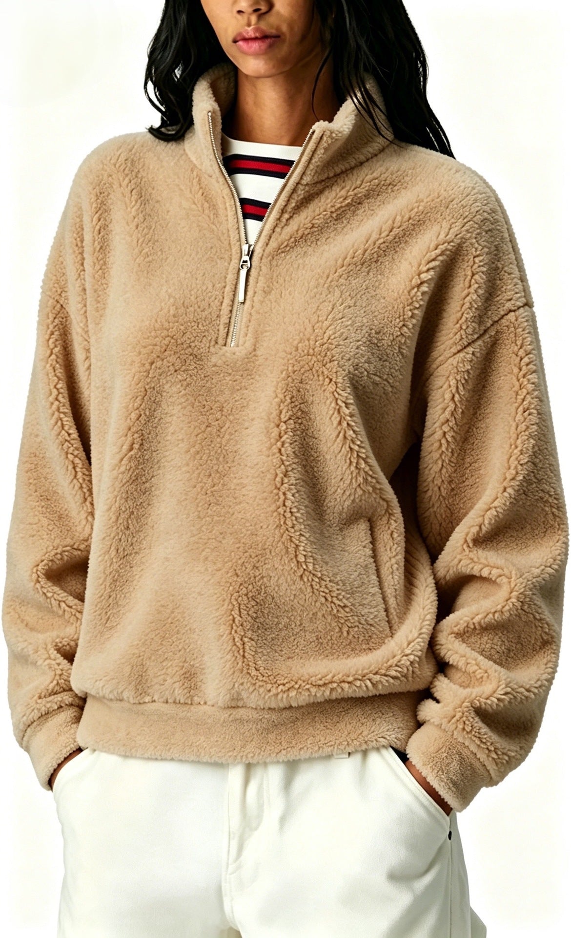 Fleece-Lined Zip-Up Hoodie - Warm and Practical