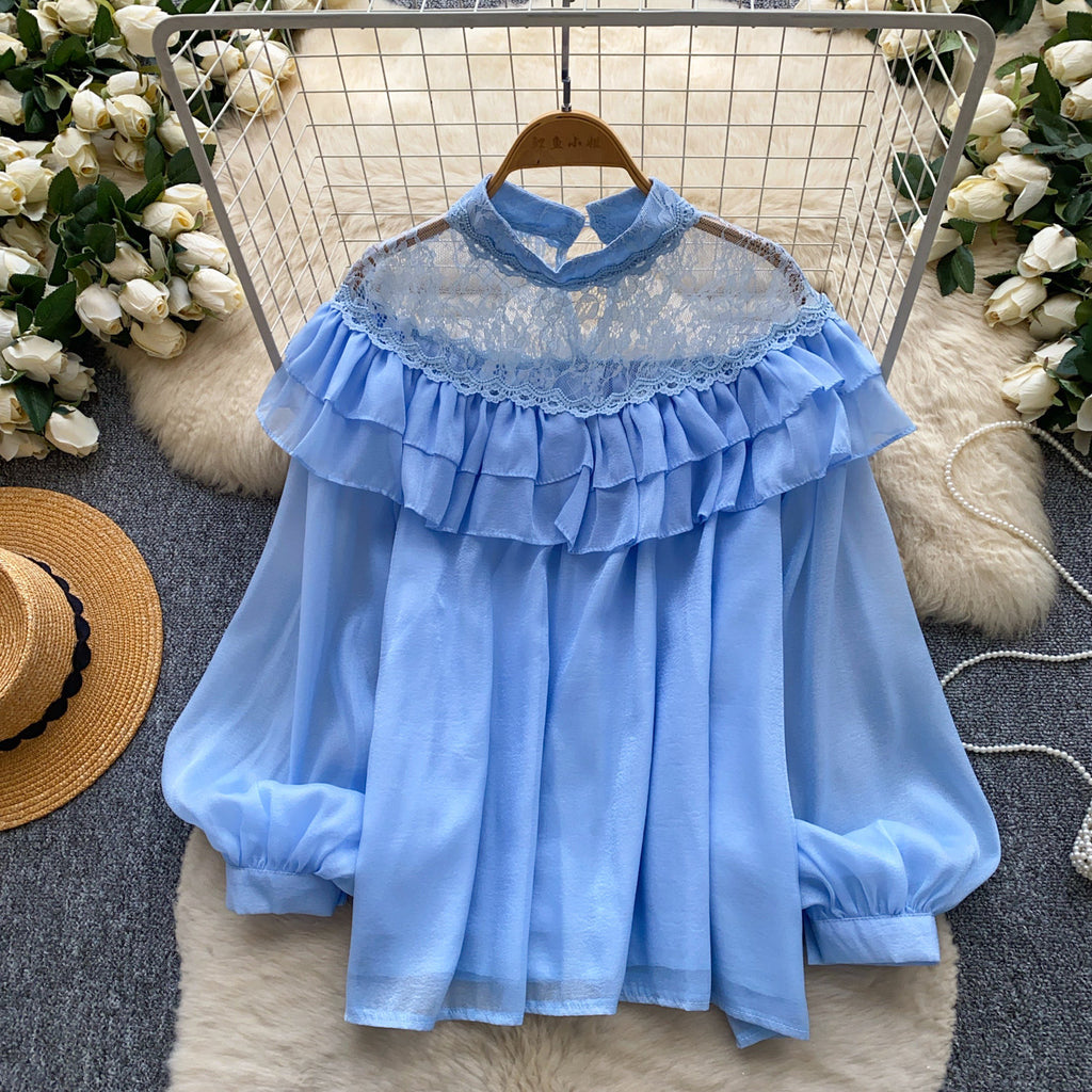 Off-Shoulder Lace Blouse - Romantic and Light