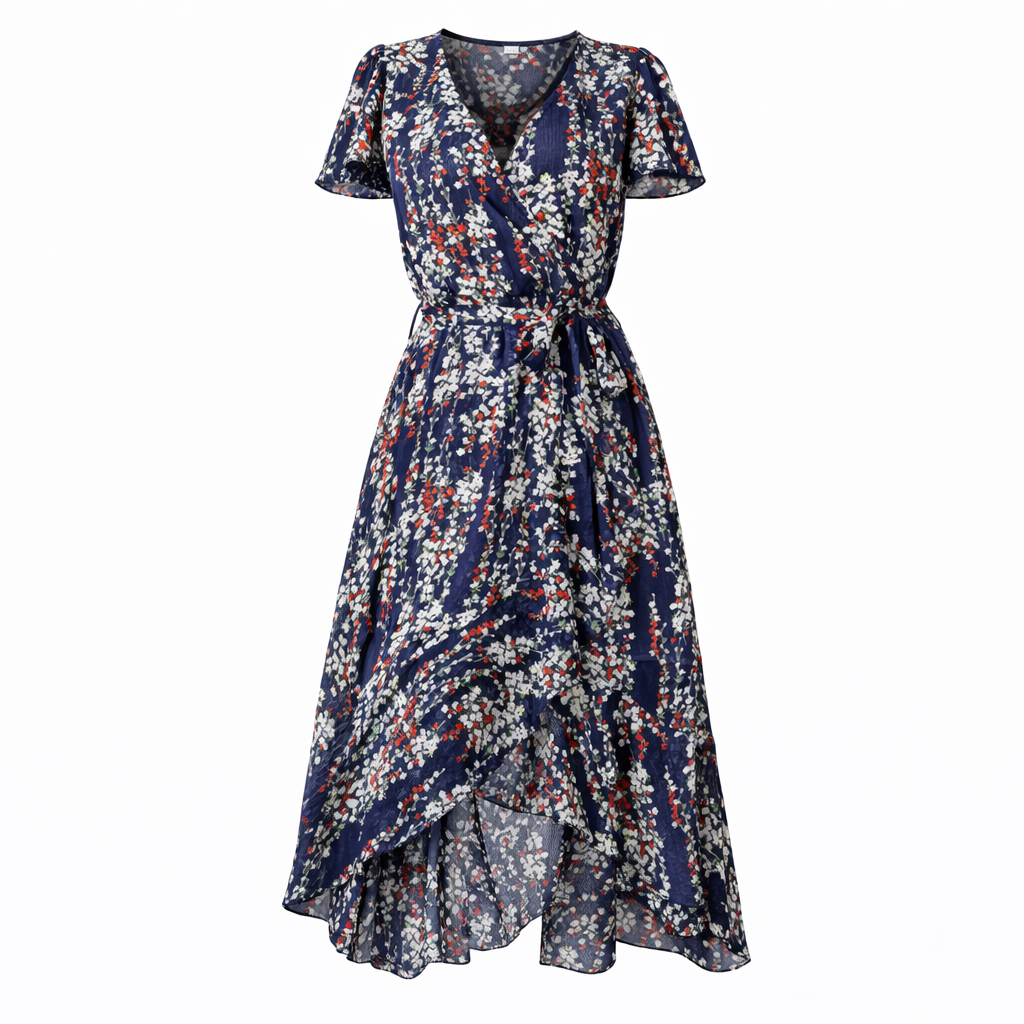 Women's Floral Midi Dress – Romantic Summer Occasion Dress