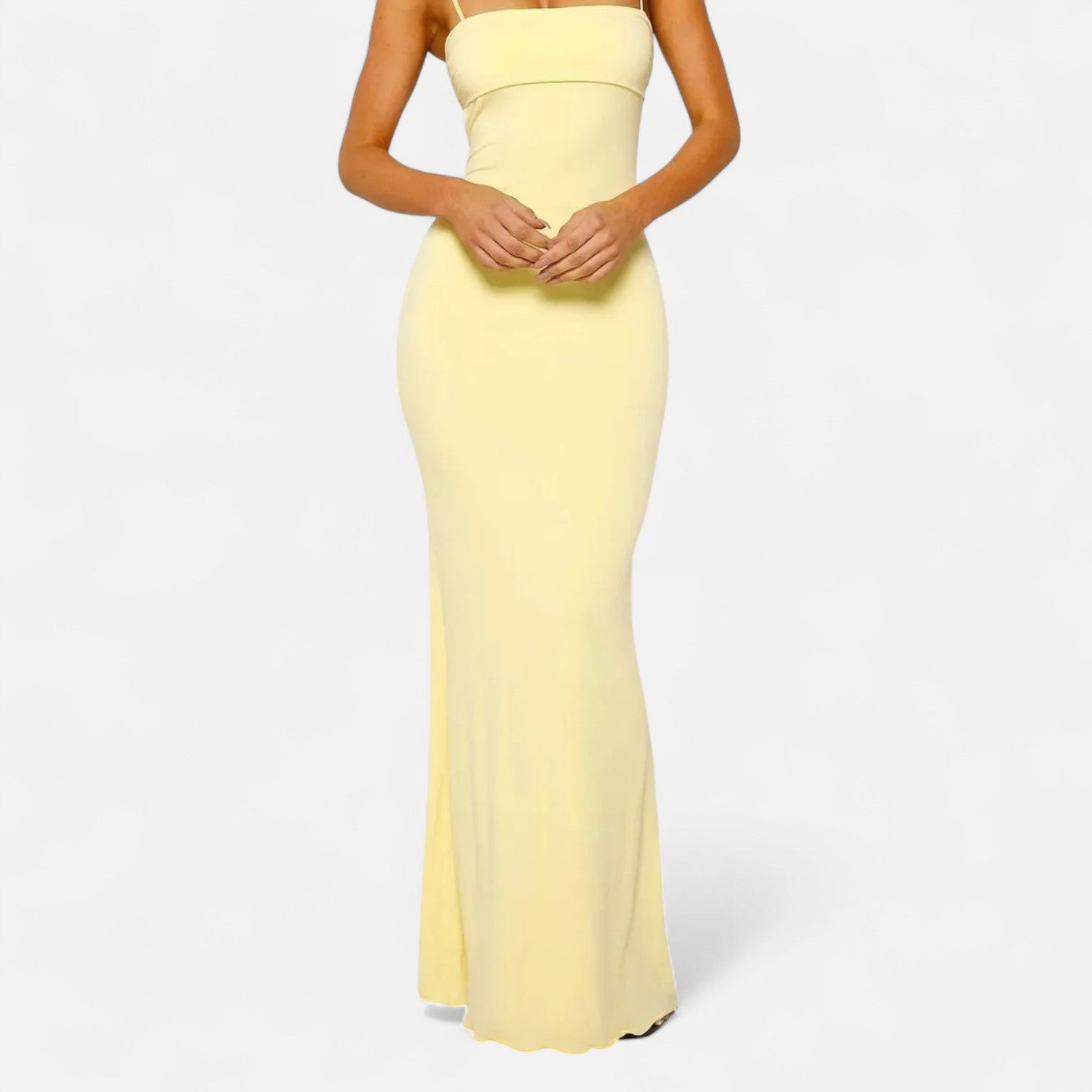 Women's Backless Draped Maxi Dress – Elegant Evening Statement Dress