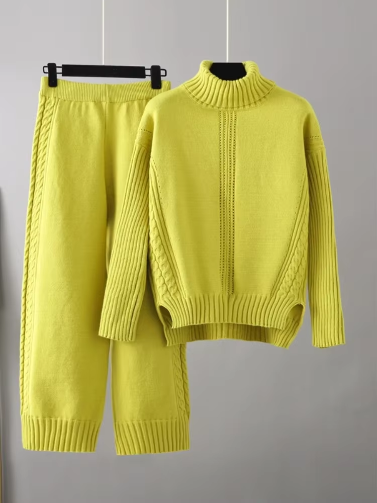 Adriana Women’s Cozy Turtleneck Set – Casual Comfortable Winter Style