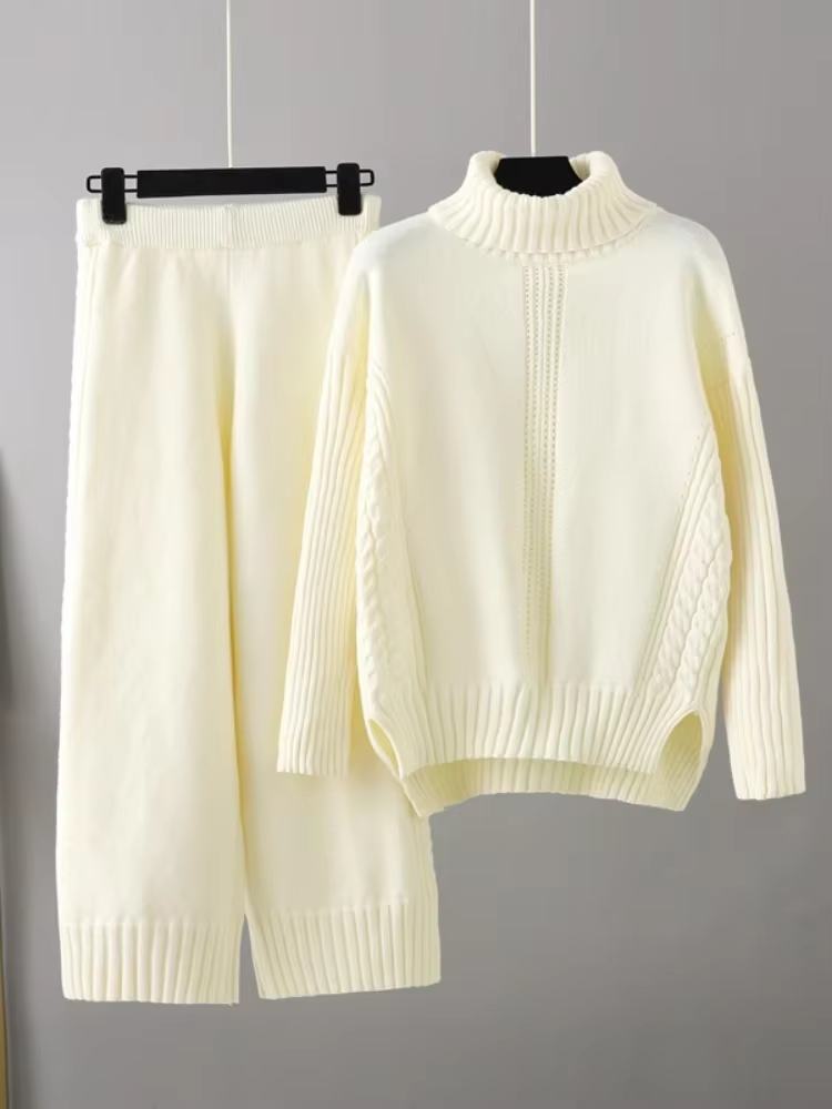Adriana Women’s Cozy Turtleneck Set – Casual Comfortable Winter Style