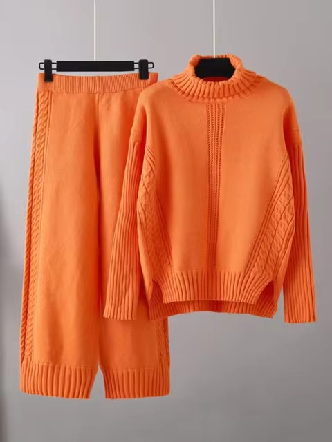 Adriana Women’s Cozy Turtleneck Set – Casual Comfortable Winter Style