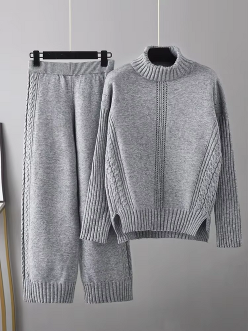 Adriana Women’s Cozy Turtleneck Set – Casual Comfortable Winter Style