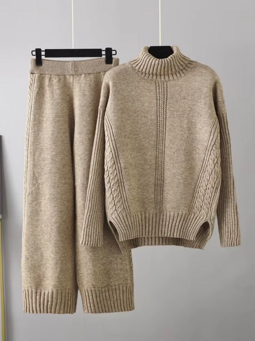 Adriana Women’s Cozy Turtleneck Set – Casual Comfortable Winter Style